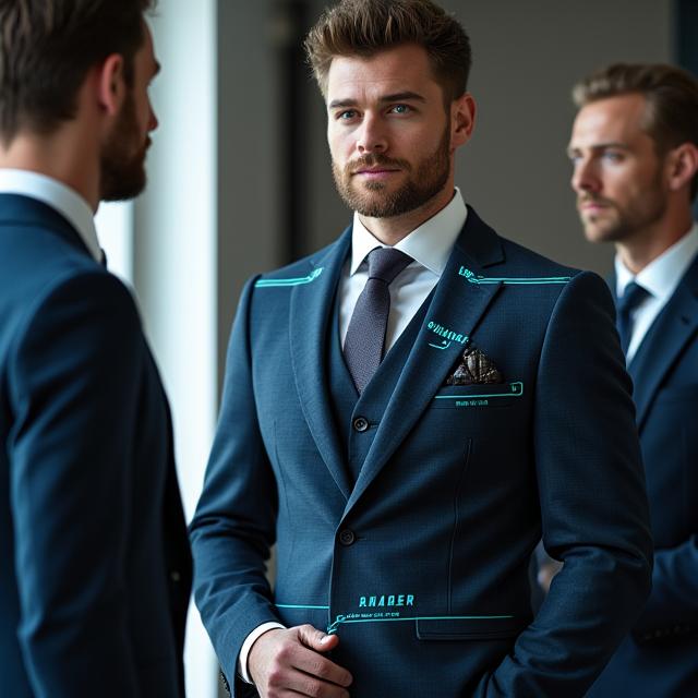 オーダーメイドスーツのデジタル採寸とフィッティング